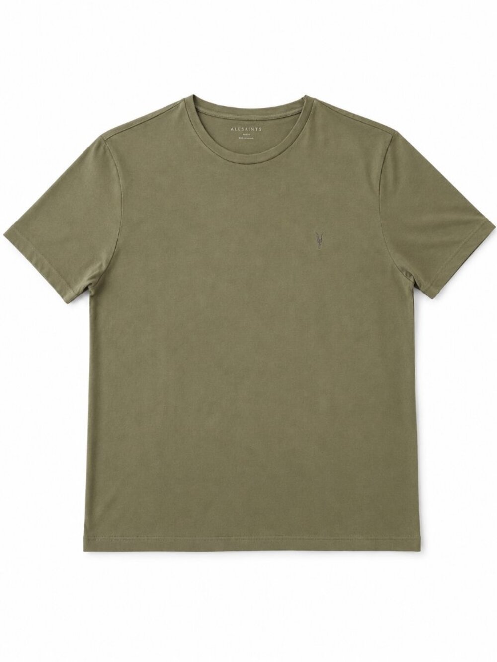 AllSaints Brace Tonic Crew T-Shirt Olive Green XL